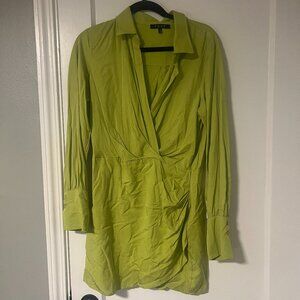 chartreuse mini dress